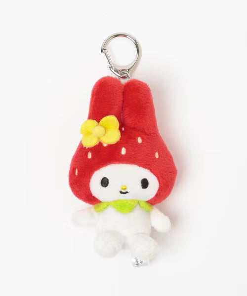 Sanrio | LOWRYS FARM me% x Sanrio Characters Strawberry Newspaper Plush Keychain - My Melody 03