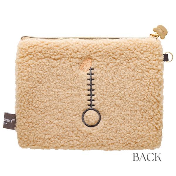 San-X | Rilakkuma BASIC RILAKKUMA Fluffy Flat Pouch - Rilakkuma CA77301