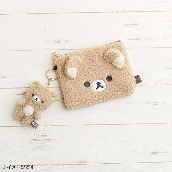 San-X | Rilakkuma BASIC RILAKKUMA Fluffy Flat Pouch - Korilakkuma CA77302