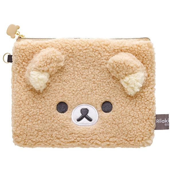 San-X | Rilakkuma BASIC RILAKKUMA Fluffy Flat Pouch - Rilakkuma CA77301