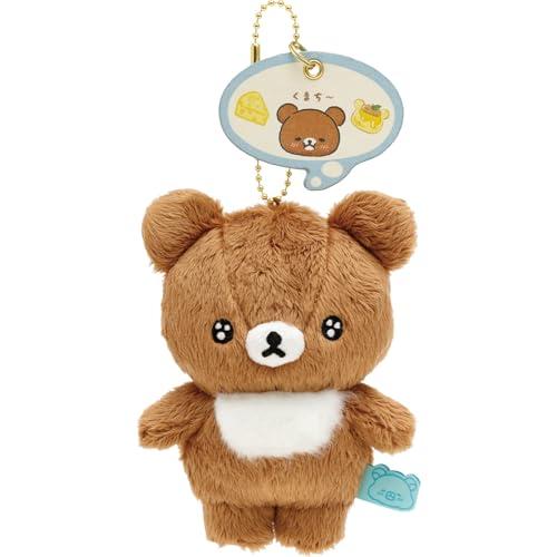 San-X | Rilakkuma Everyone's Manpu Kumaku Theme Hanging Plush Toy - Chairoikoguma MO65501