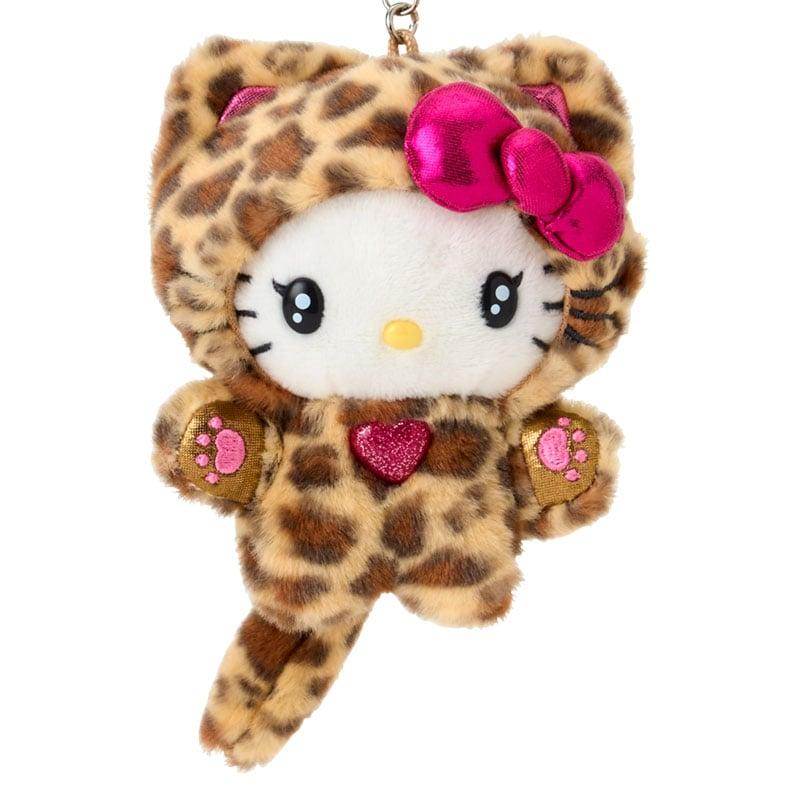 Sanrio | Sanrio Leopard Gal Cat Design Series Mascot Plush Keychain - Hello Kitty Brown