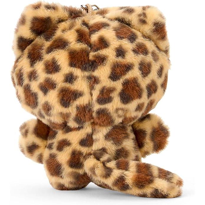 Sanrio | Sanrio Leopard Gal Cat Design Series Mascot Plush Keychain - Hello Kitty Brown