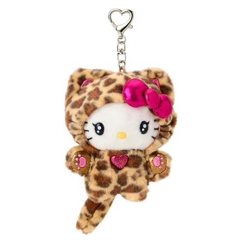 Sanrio | Sanrio Leopard Gal Cat Design Series Mascot Plush Keychain - Hello Kitty Brown