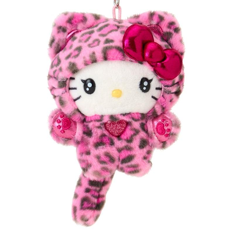 Sanrio | Sanrio Leopard Gal Cat Design Series Mascot Plush Keychain - Hello Kitty Pink