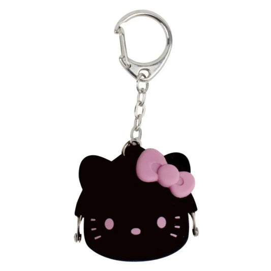 Sanrio | MIMI POCHI - Bit Hello Kitty Face Type Silicone Small Keyring Purse - Black