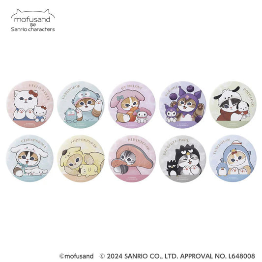 Mofusand | Mofusand x Sanrio Characters Mat Can Badge Collection (10 Types in Total)