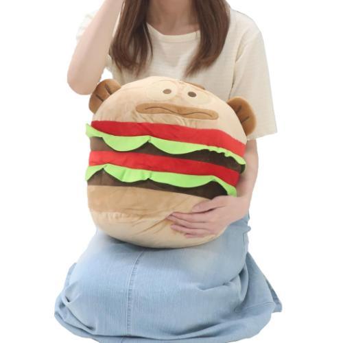 Sanrio | Die-Cut Cushion - Hangyodon : Hamburger