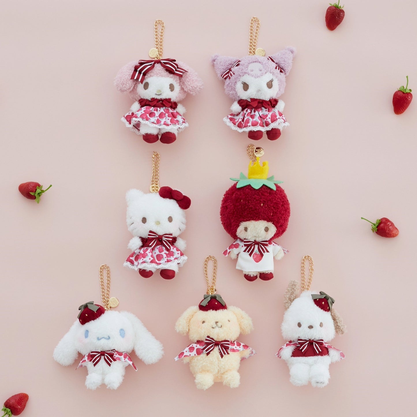 Maison de FLEUR x Sanrio Characters Strawberry News 50th Plush Toy Charm