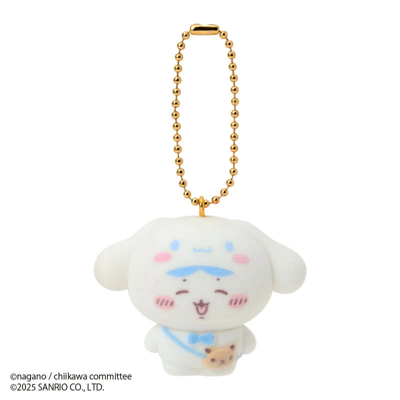 Chiikawa x Sanrio Characters Secret Flocked Mascot Charm Blind Box (All 10 Types) - Random 1 Pack