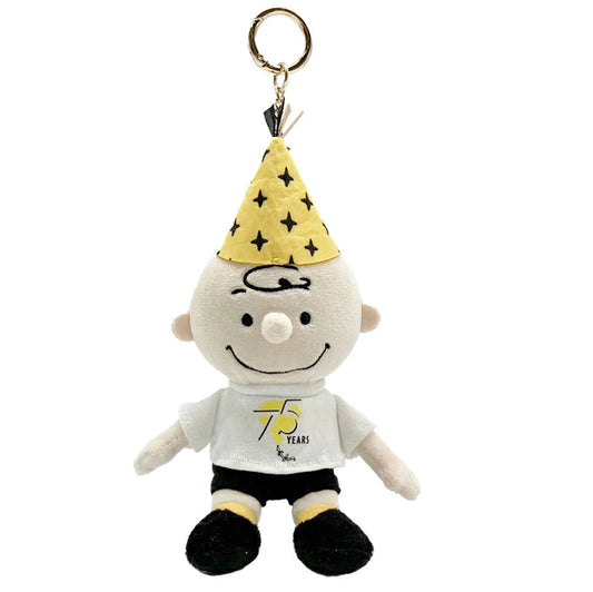PEANUTS | Snoopy 75th PEANUTS Party Hat Plush Keychain - Charlie 214140-25