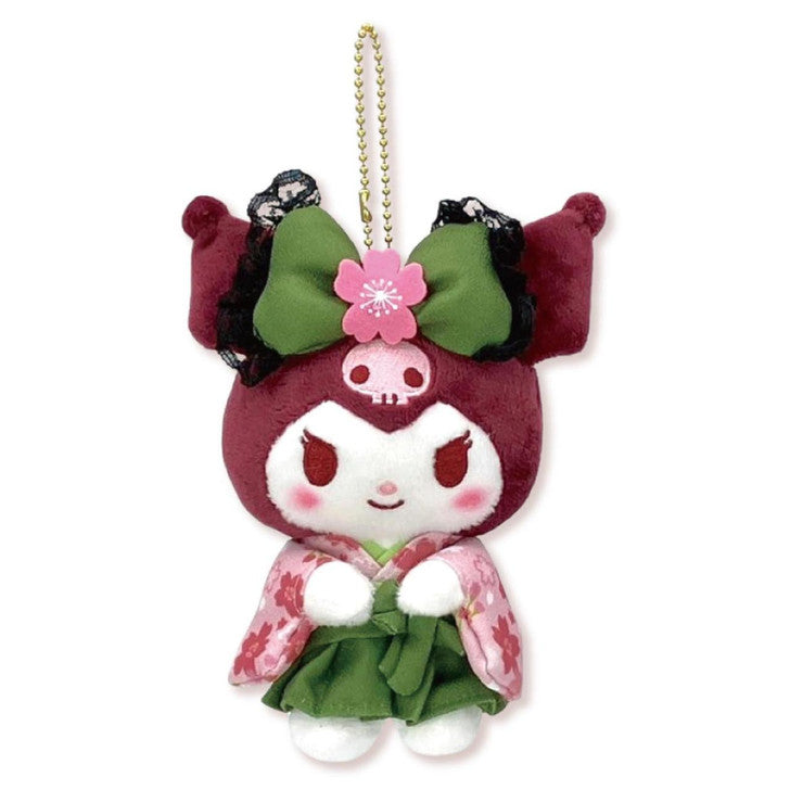 Sanrio | Sakura Matcha Kimono Design Plush Keychain - Kuromi