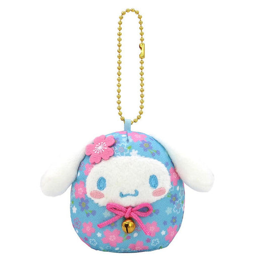 Sanrio | Sakura Daruma Plush Keychain - Cinnamoroll Blue