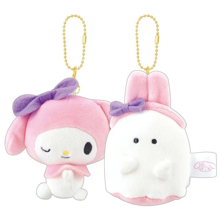 Sanrio | SANRIO Sanrio Characters x Obacane Collaboration | Niko Nui Magnet Mascot Keychain - My Melody x Obakane Niconui