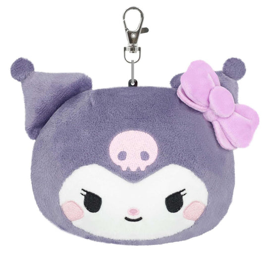 Sanrio | Face Pass Case Coin Case with Reel - Kuromi
