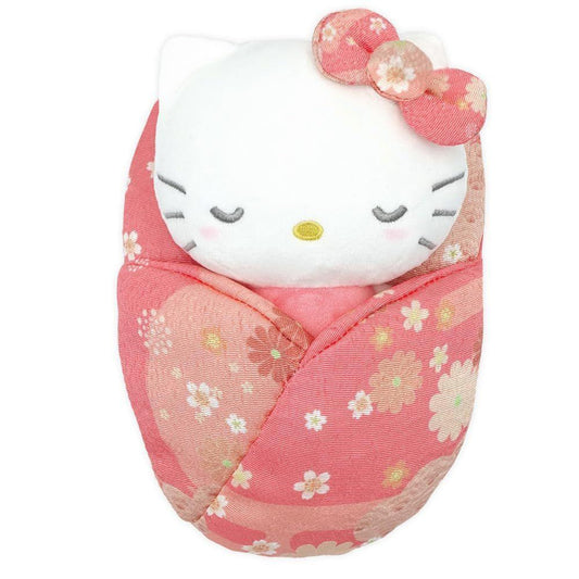 Sanrio | Sanrio Characters Swaddle Japanese Pattern Plush Toy (L) - Hello Kitty