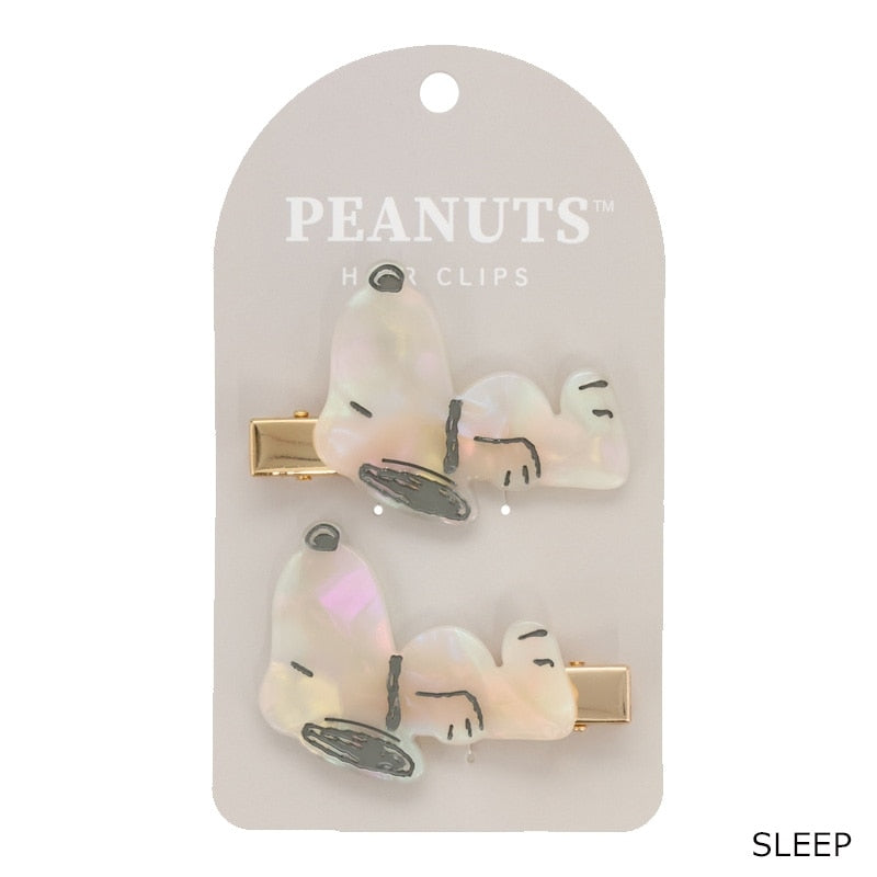 PEANUTS | Snoopy Face-shaped Hair Clip Set (2 Pieces)
