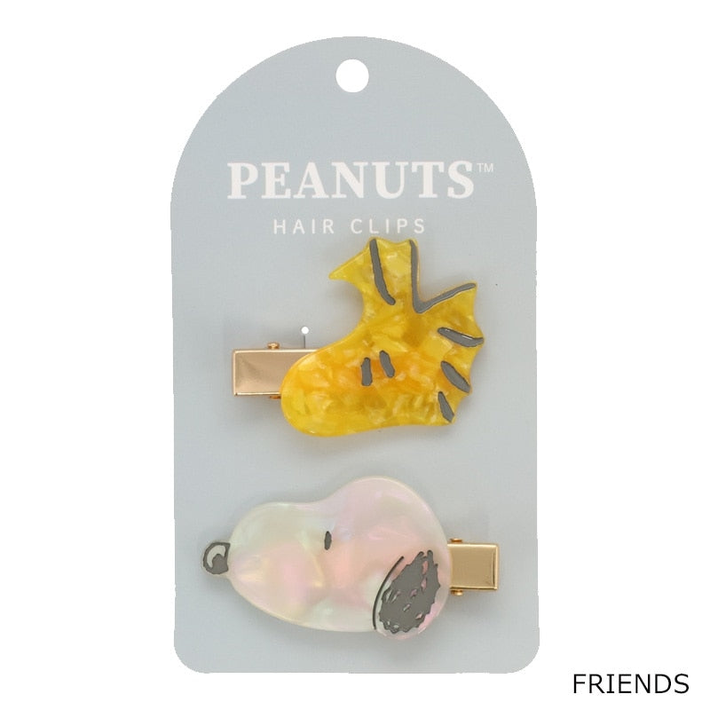 PEANUTS | Snoopy Face-shaped Hair Clip Set (2 Pieces)