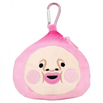 Kobitos | Kobito Zukan Plush Zipper Mascot with Carabiner - Hidden Peach