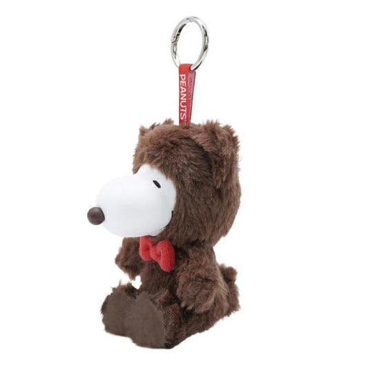 PEANUTS | Snoopy Fluffy Hooded Bear Fine Face Mascot - Brown