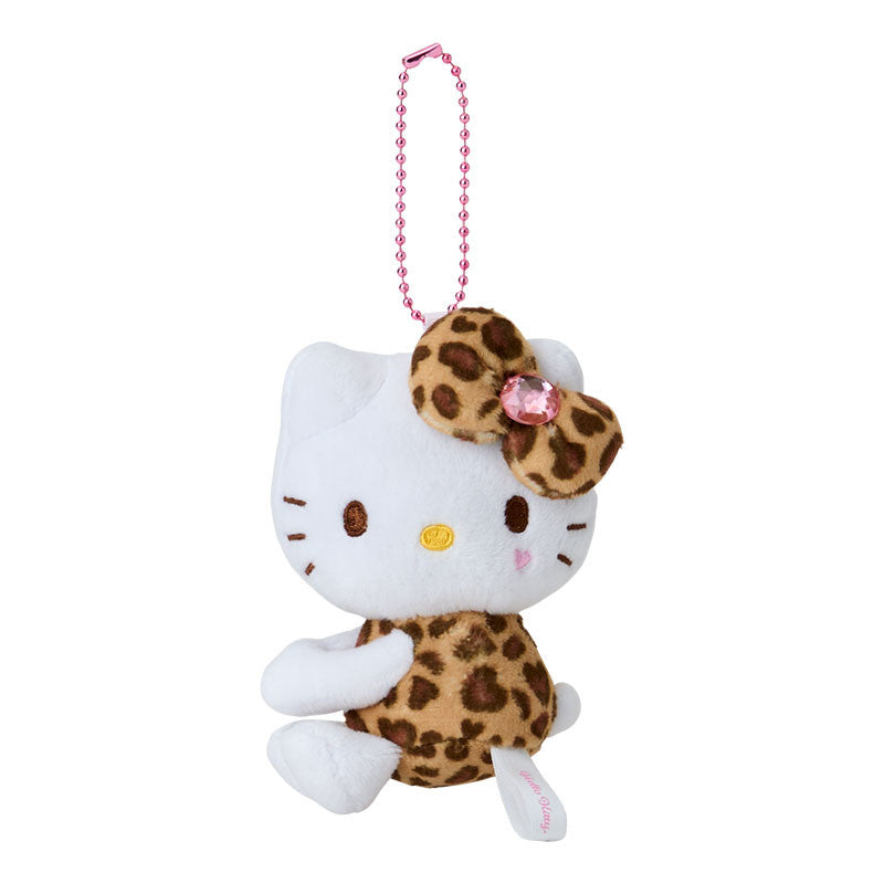 Sanrio NIC | Hello Kitty Hug Leopard Print Mascot Charm - Brown