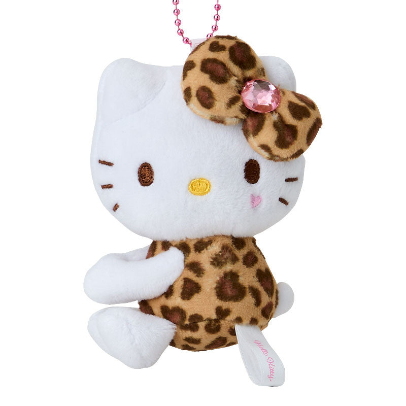 Sanrio NIC | Hello Kitty Hug Leopard Print Mascot Charm - Brown