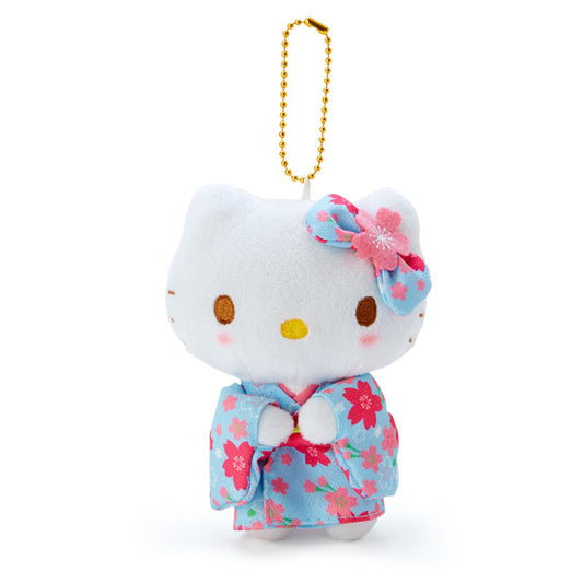 Sanrio | Sakura Kimono Design Plush Keychain - Hello Kitty (Blue)