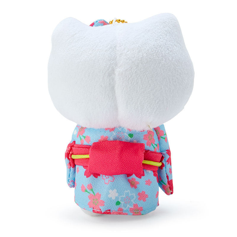 Sanrio | Sakura Kimono Design Plush Keychain - Hello Kitty (Blue)