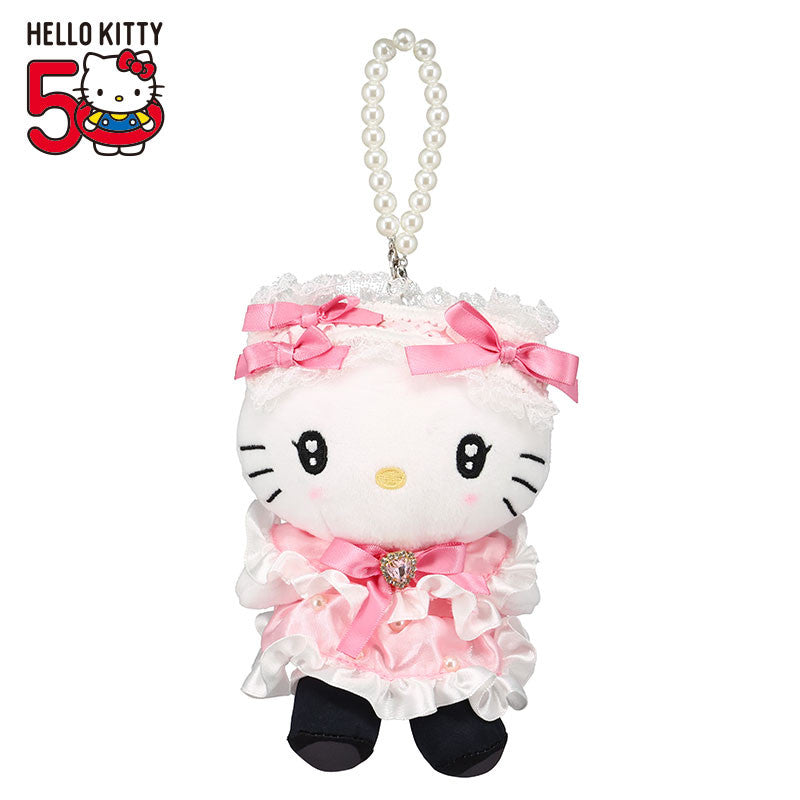 Sanrio | Hello Kitty 50th Anniversary | Hello Kitty Pink Quilt Mascot Holder