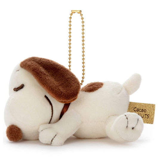 PEANUTS | Snoopy Cacao Sleeping Friend Ball Chain Mascot (White & Milk)