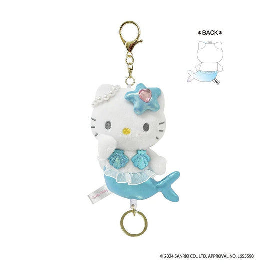 Sanrio | Sanrio Fantasy Series | Hello Kitty Mermaid Mascot Keychain With Reel - Blue