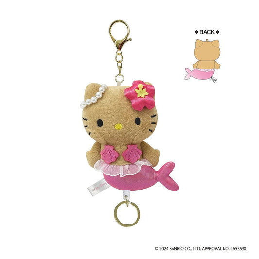 Sanrio | Sanrio Fantasy Series | Hello Kitty Mermaid Mascot Keychain With Reel - Tanned