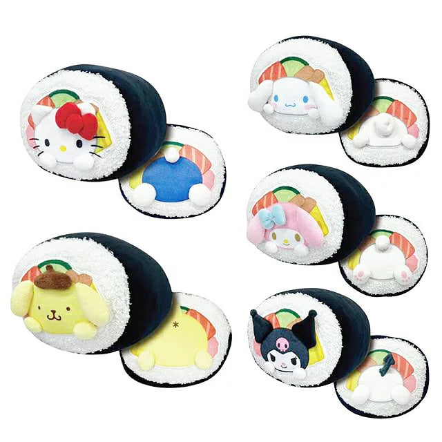 Sanrio | Sanrio Characters Sushi Roll Fluffy Shaped Pillow Plush Toy