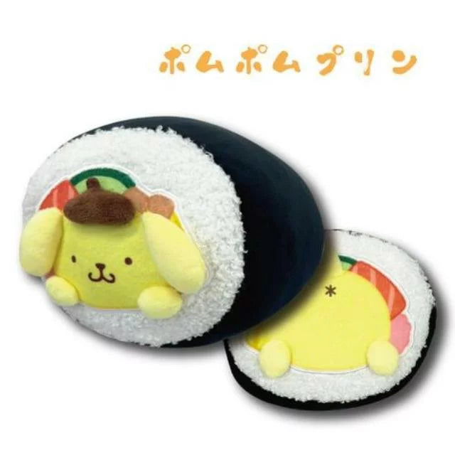 Sanrio | Sanrio Characters Sushi Roll Fluffy Shaped Pillow Plush Toy