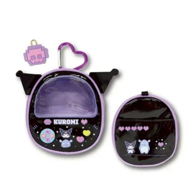 Sanrio | Sanrio Characters Subculture Clear Window Make Up Bag with Carabiner - Kuromi