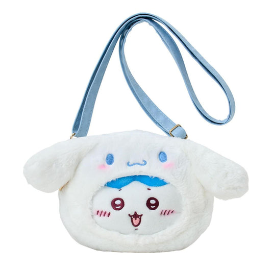 Chiikawa x Sanrio Characters Plush Bag  Chiikawa (02Hachiware) x Cinnamoroll