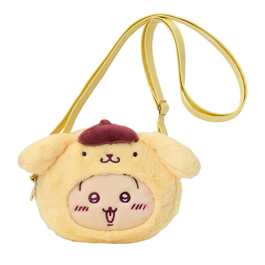Chiikawa x Sanrio Characters Plush Bag  Chiikawa (03Usagi) x Pompompurin