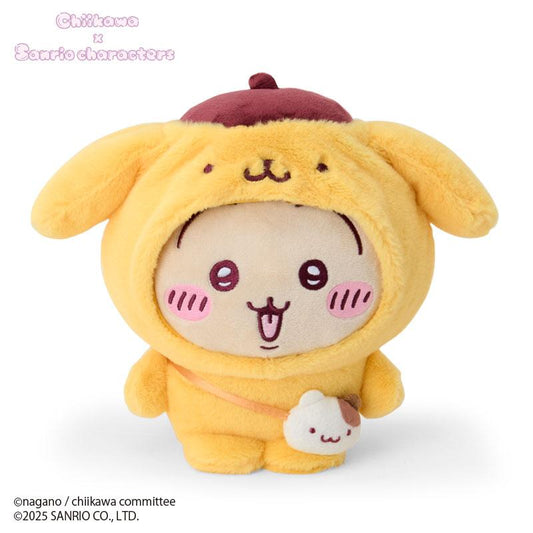 Chiikawa x Sanrio Characters Plush Toy Chiikawa (03Usagi) x Pompompurin