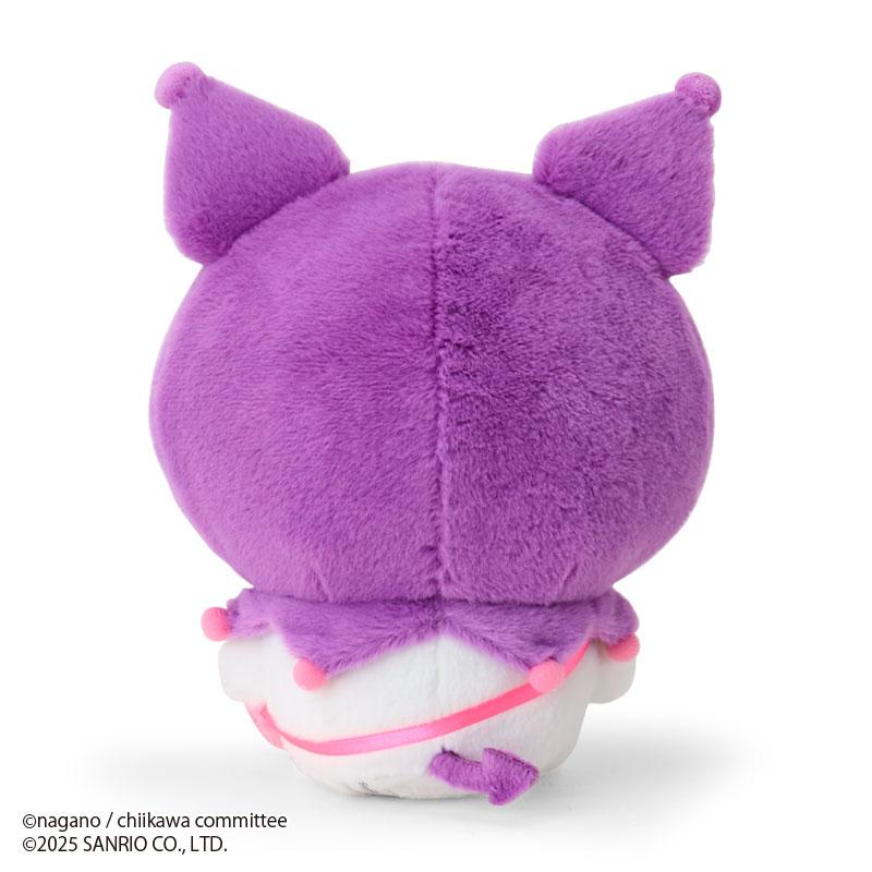 Chiikawa x Sanrio Characters Plush Toy Chiikawa (04Momonga) x Kuromi