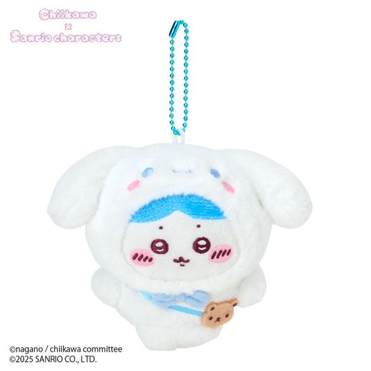Chiikawa x Sanrio Characters Mascot Holder Chiikawa (02Hachiware) x Cinnamoroll
