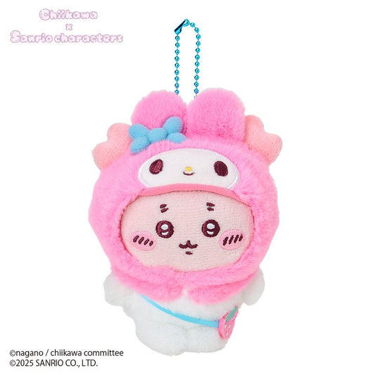 Chiikawa x Sanrio Characters Mascot Holder Chiikawa (08Kani-chan) x My Melody