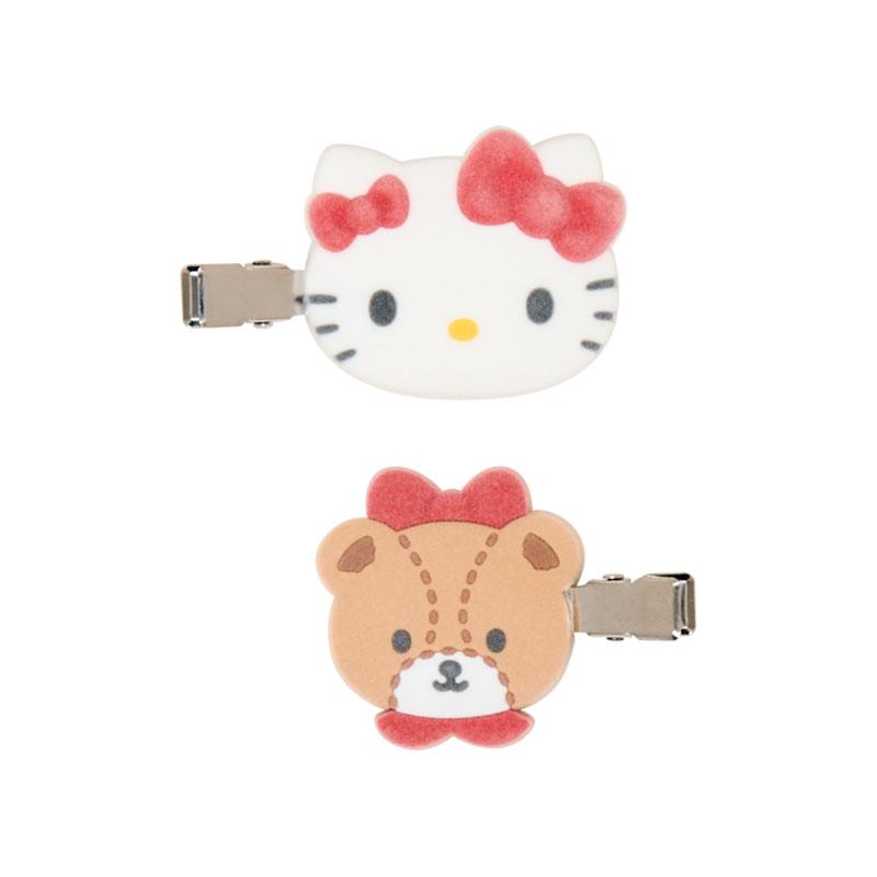 Sanrio | Sanrio Original Mascot Flocky Bangs Hair Clips Set of 2 - Hello Kitty