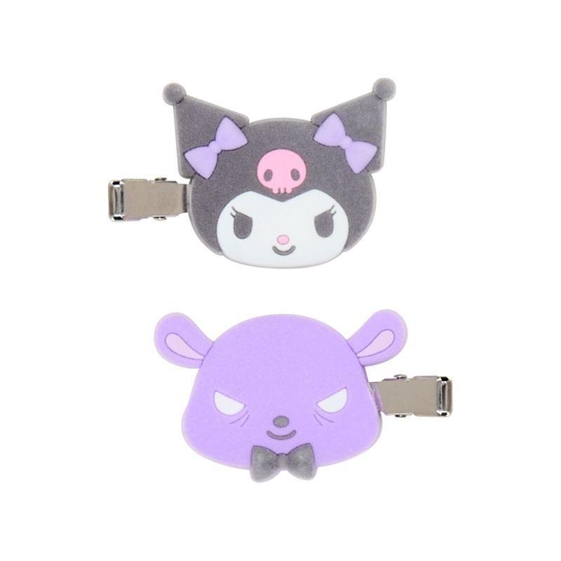 Sanrio | Sanrio Original Mascot Flocky Bangs Hair Clips Set of 2 - Kuromi