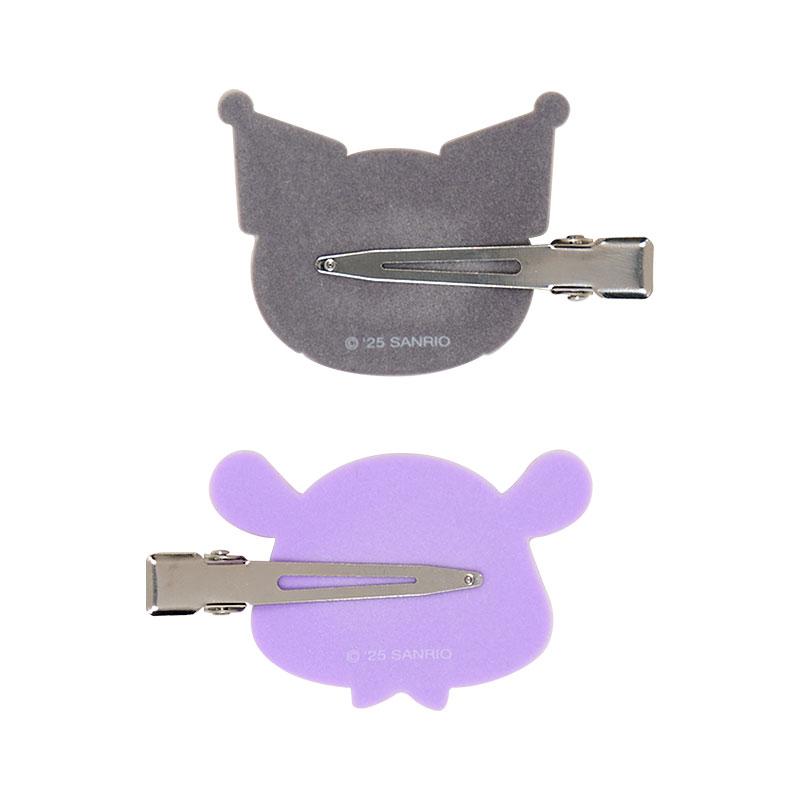 Sanrio | Sanrio Original Mascot Flocky Bangs Hair Clips Set of 2 - Kuromi