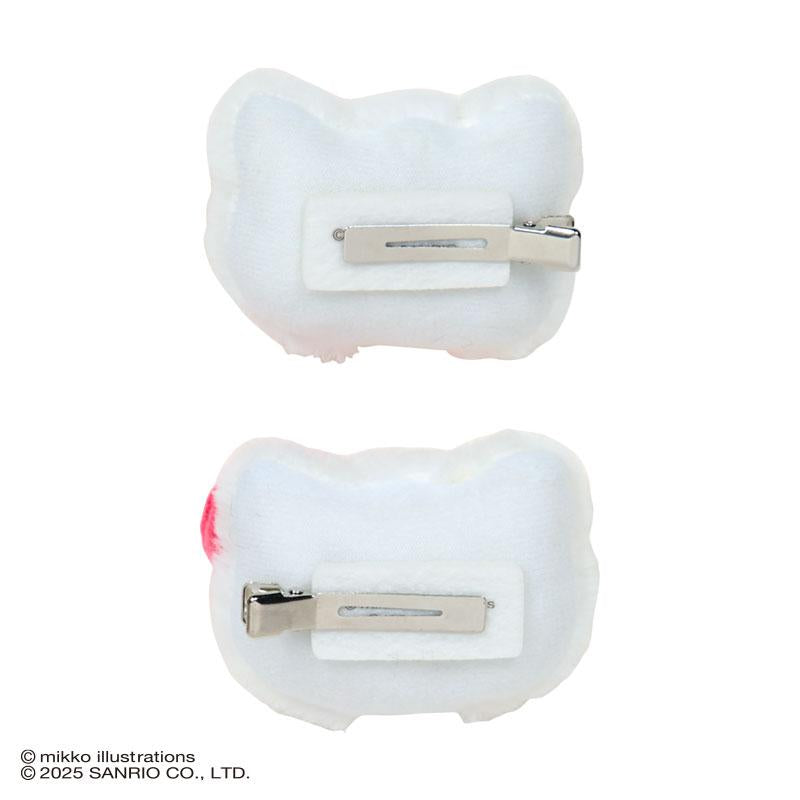 Sanrio | Mikko Illustrations x Sanrio Characters Plush Hair Clip Set - Hello Kitty