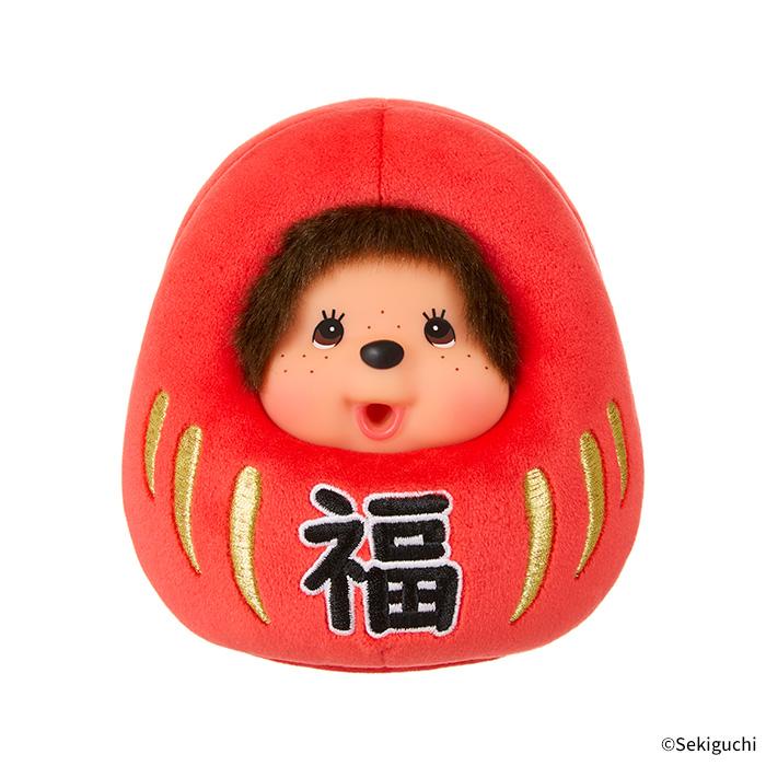 Monchichi Sekiguchi | Monchhichi Plush Toy (S) - Lucky Daruma Japanese New Year