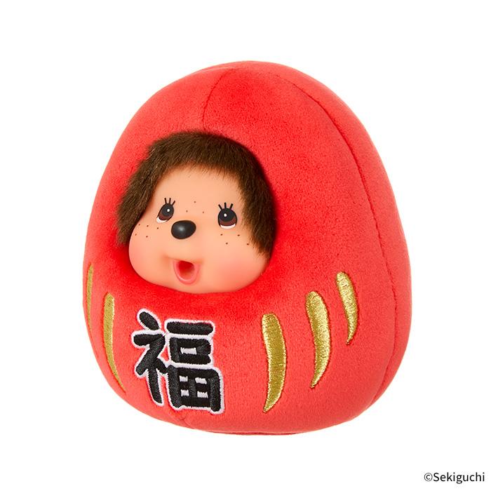 Monchichi Sekiguchi | Monchhichi Plush Toy (S) - Lucky Daruma Japanese New Year