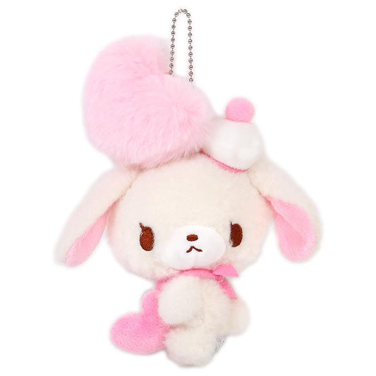 Sanrio | Fluffy Heart Design | Honey Cute Mascot Holder Sugar Bunny Shirosa