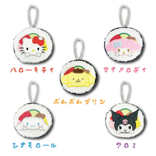 Sanrio | Sanrio Characters Sushi Roll Shaped Mini Pouch