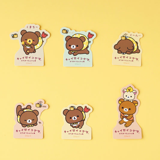 San-X | Rilakkuma Honey Exploration Team Design Trading Sticker Blind Box (6 Types)